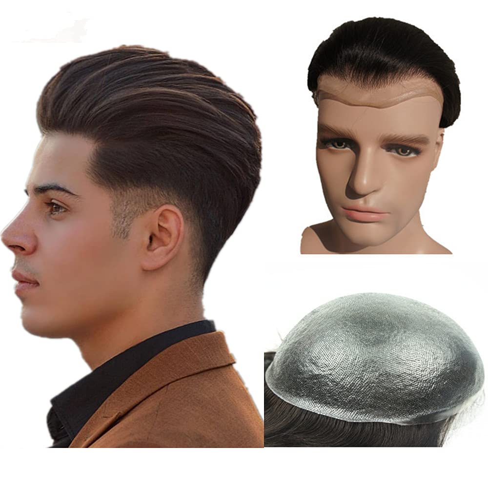 Natural Looking Men's Toupee - 10x8