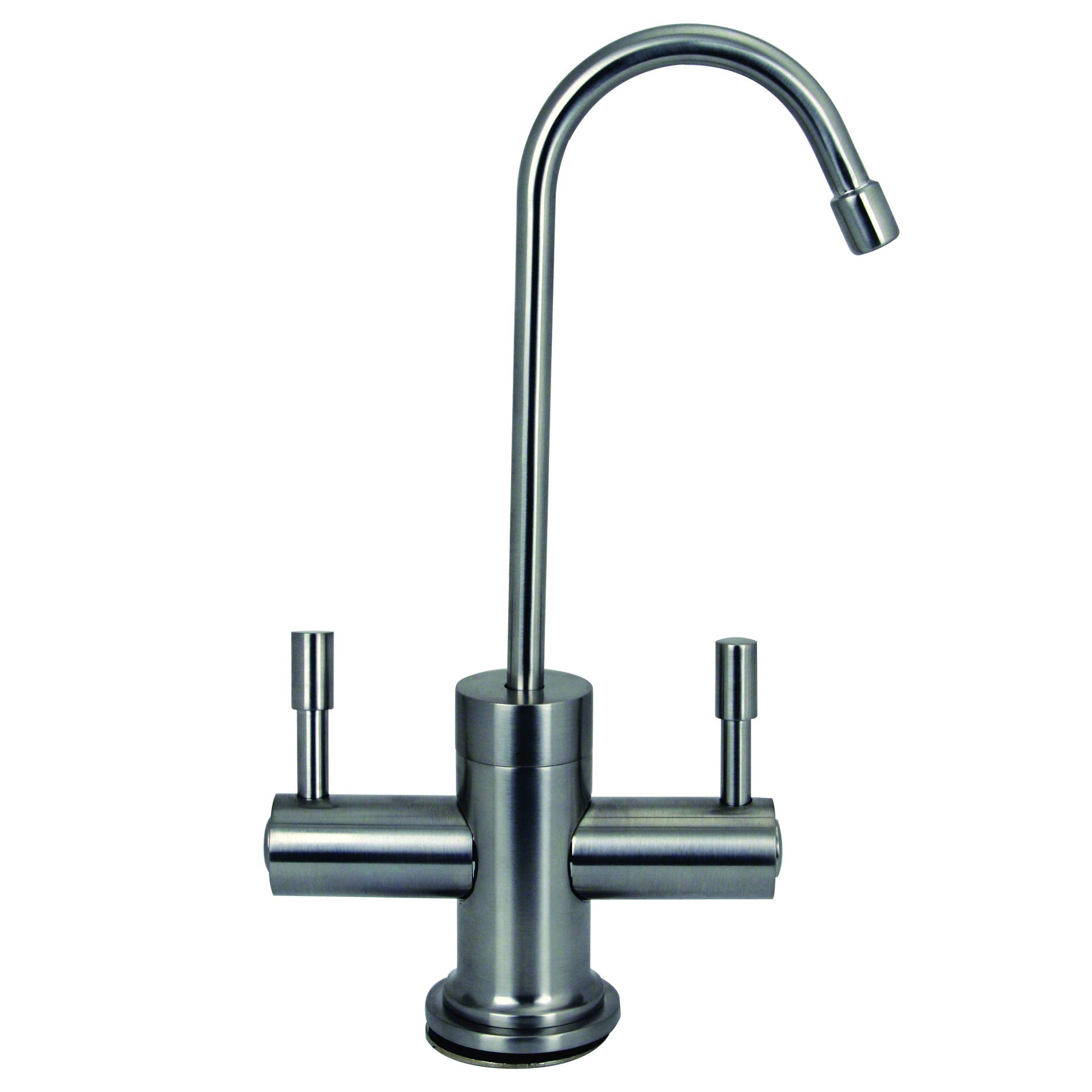 Westbrass DT1F2051-07 Contemporary 10-Inch Hot and Cold Faucet with HotMaster DigiHot Digital Tank System - Satin Nickel Finish for Kitchen, Office, or Home Water Dispenser