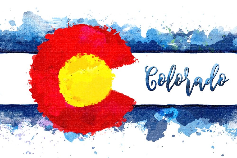 Colorado State Flag Watercolor Art - 16x24 Inch Premium Metal Wall Decor, Durable Aluminum Print for Home & Office - Perfect for Living Room, Bedroom, or Colorado Pride Display