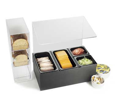 Cal Mil 1102 Classic Salsa & Condiment Bar Set - 3-Piece Stainless Steel Serving Tray with Spoons - Perfect for Parties, Restaurants & Home Entertaining