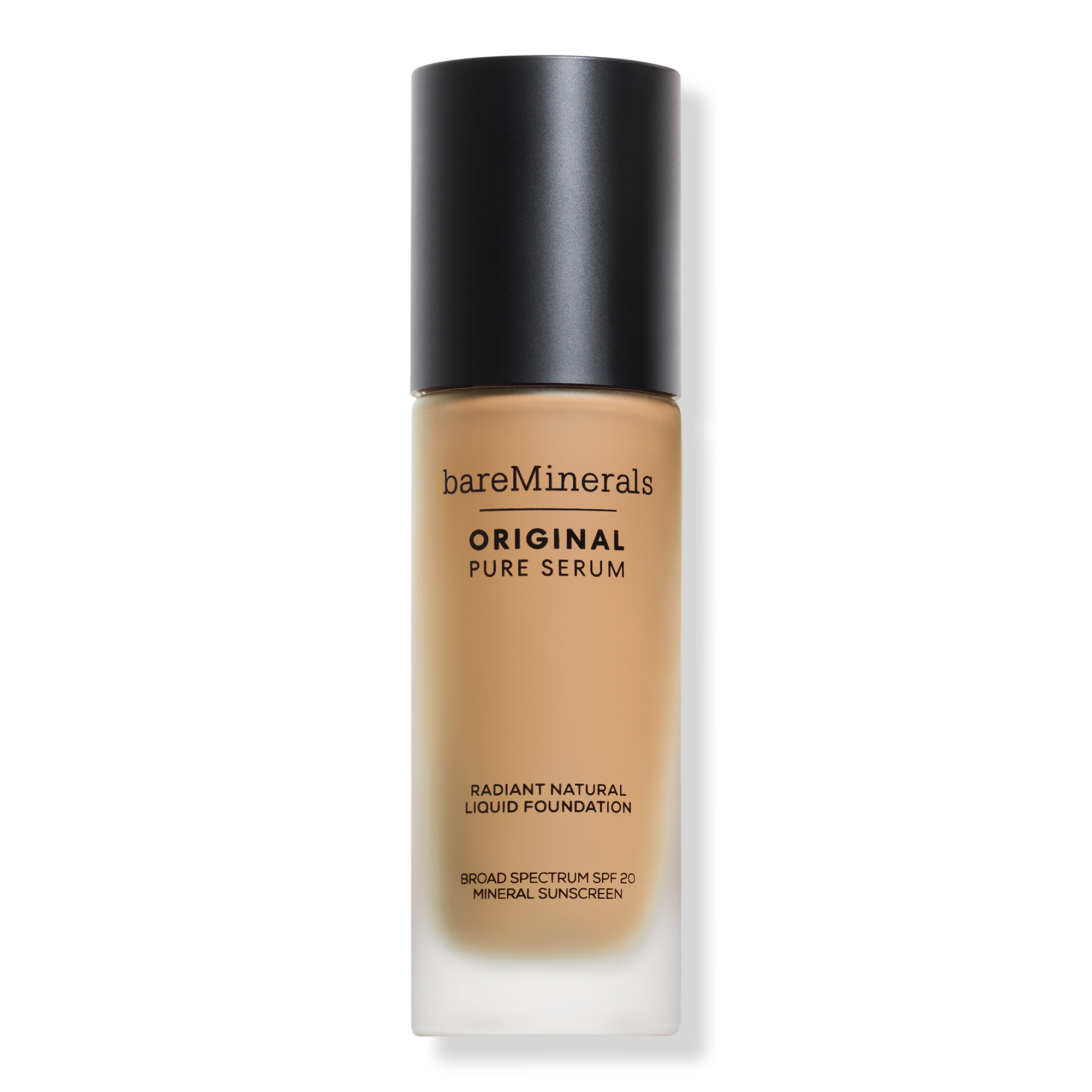 bareMinerals Original Pure Serum Radiant Natural Liquid Foundation SPF 20 - Lightweight Mineral Makeup for Flawless Coverage, Vegan & Cruelty-Free - Perfect for Daily Wear & Sensitive Skin