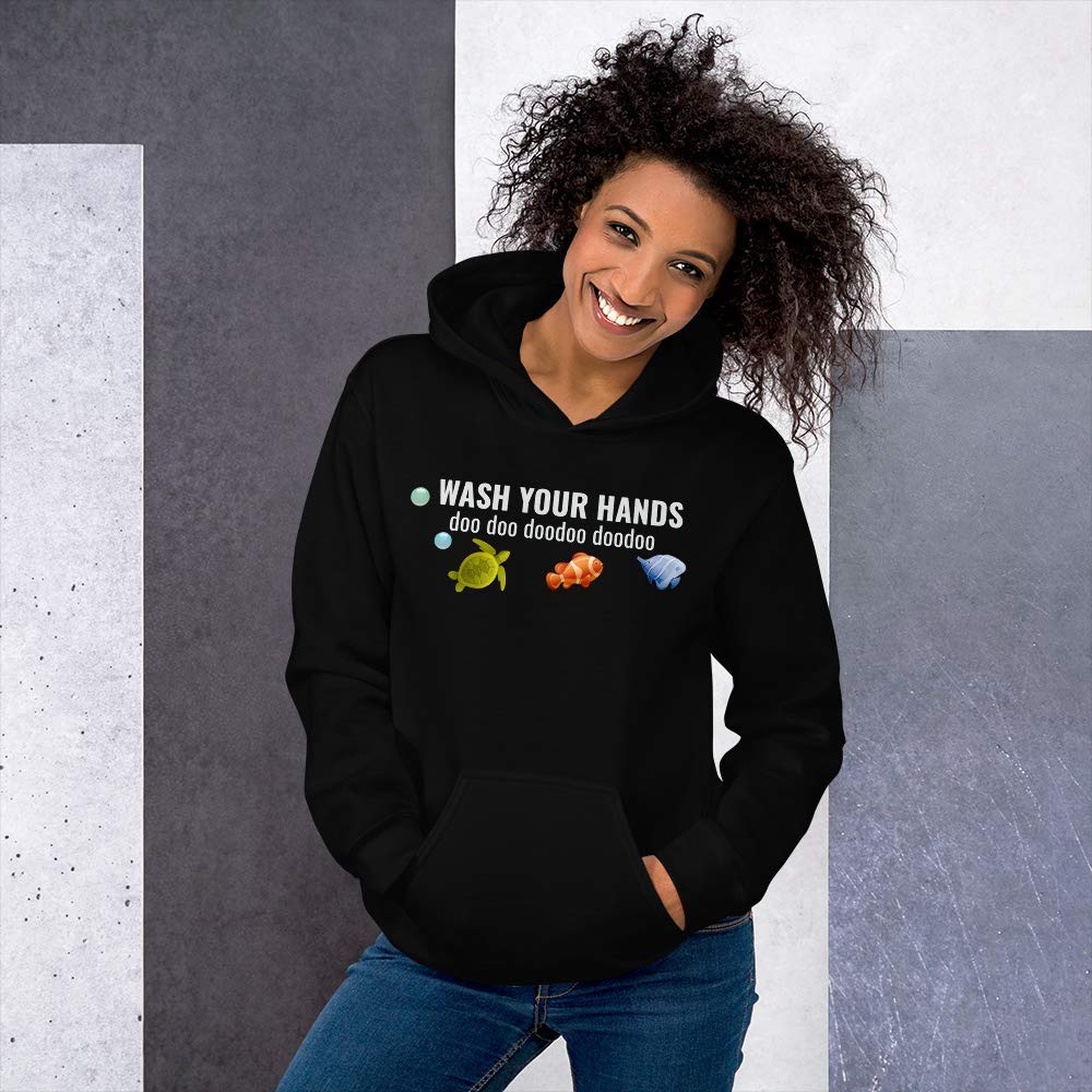Quarantine Gifts for Friends - Social Distancing Apparel - Funny Wash Your Hands Hoodie Sweatshirt - Perfect for Pandemic Safety & Stay at Home Comfort