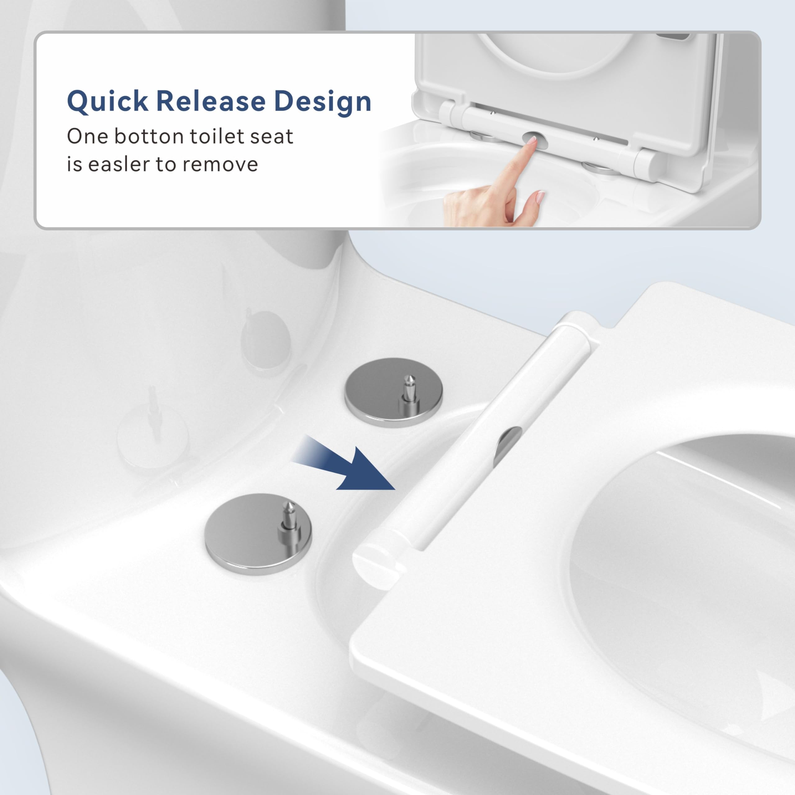 Dual Flush Elongated One Piece Toilet - Comfort Height ADA Compliant White Ceramic Bathroom Toilet for Home & Commercial Use | Perfect for Modern Bathrooms & Water Conservation