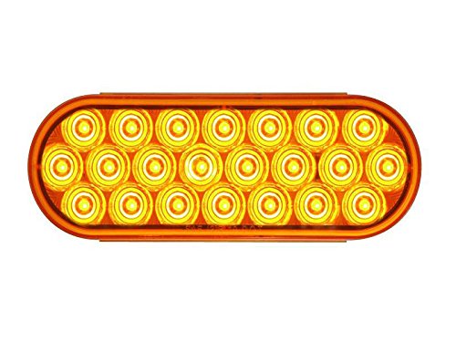 Optronics 6 Inch Oval Sealed LED Warning Light - Amber/Red (SLL72AB1) - Heavy Duty Truck & Emergency Vehicle Safety Light for Construction, Tow Trucks, Roadside Assistance
