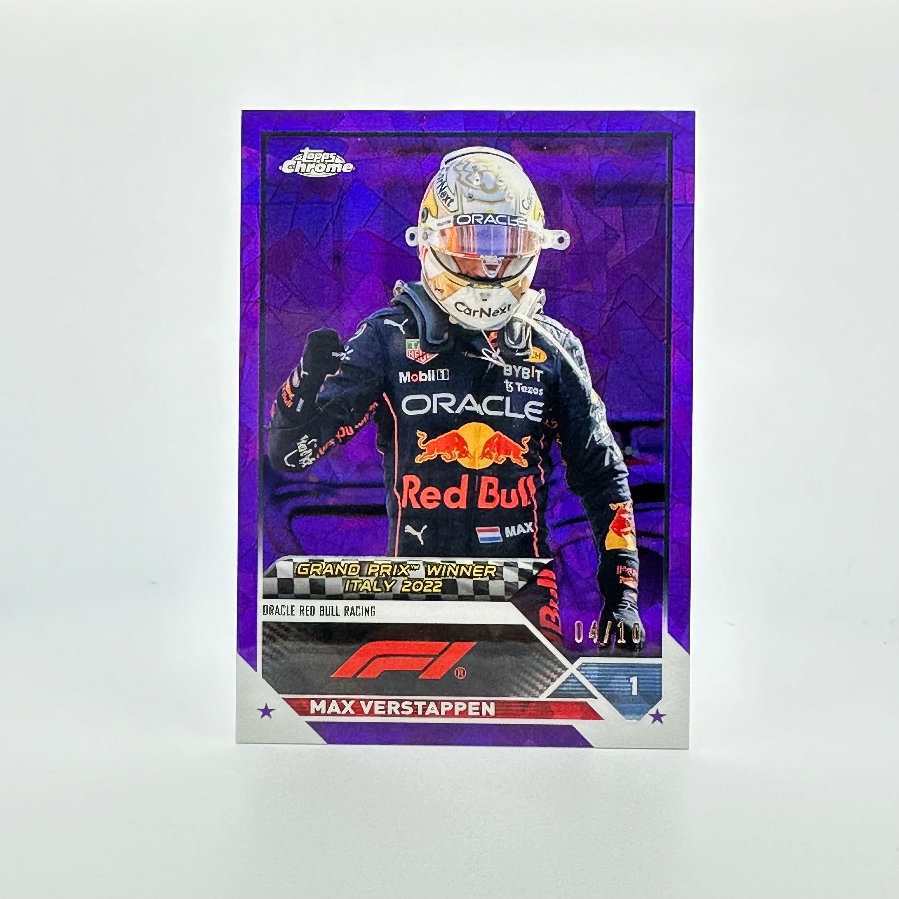 2023 Topps Chrome Sapphire Max Verstappen #159 Purple - Limited Edition F1 Racing Card for Collectors & Fans (Perfect for Display, Trading, and Sports Memorabilia Collections)