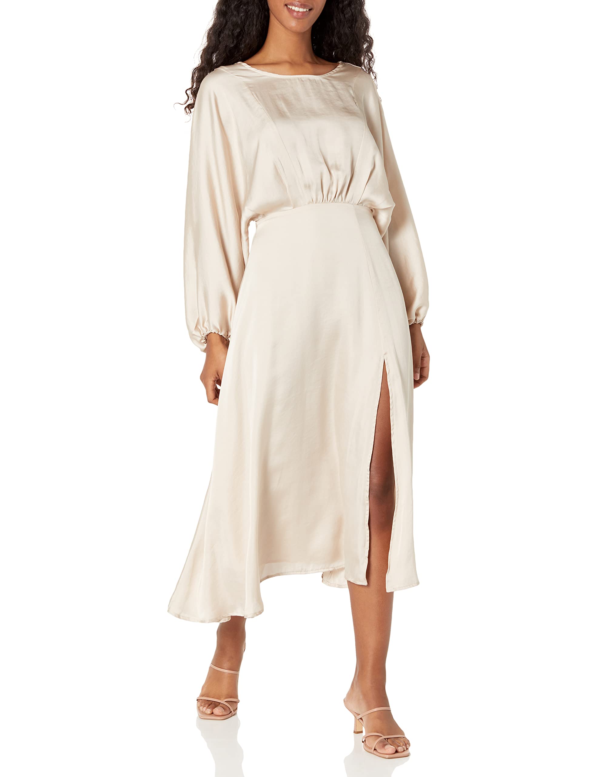 ASTR the Label Women's Marin Dress - Flowy Summer Midi Dress with Ruffles, Perfect for Beach Vacations, Brunch & Date Nights