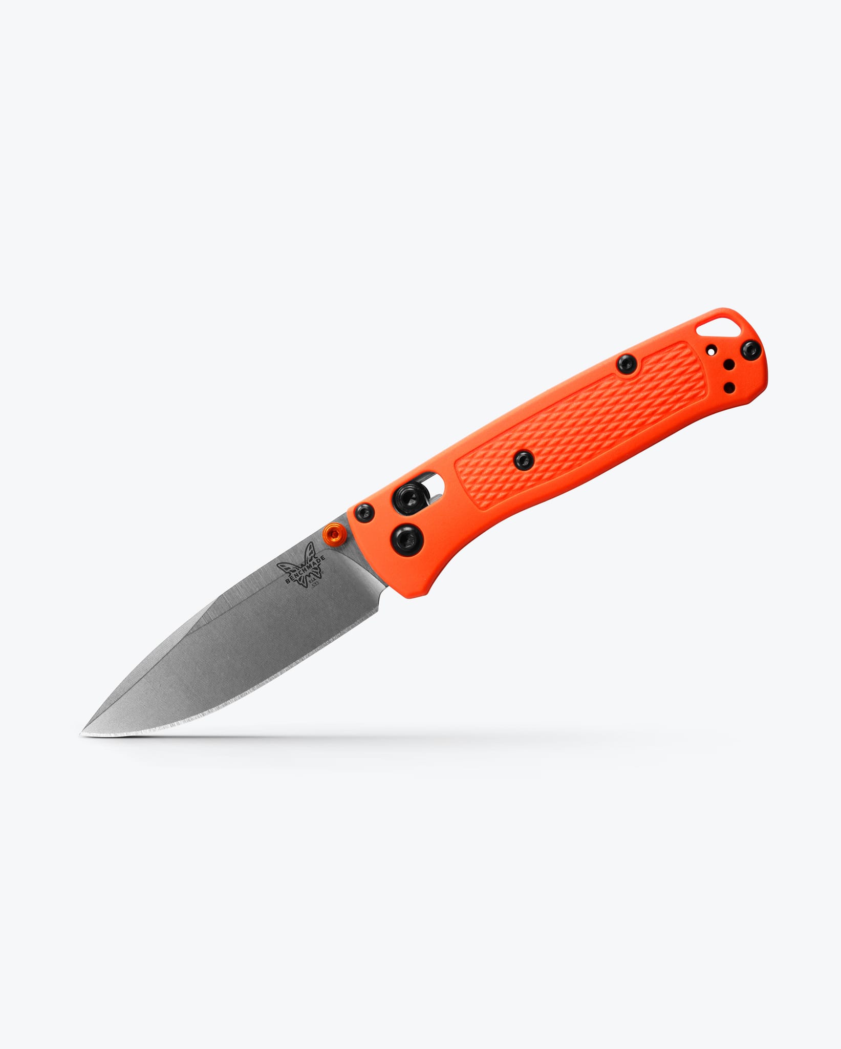 Benchmade Mini Bugout® Folding Knife - Orange Grivory® Handle, EDC Pocket Knife for Outdoor, Camping & Everyday Carry