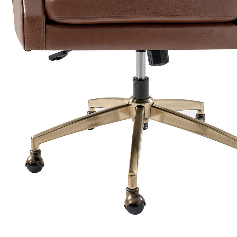 Premium Elodio Office Chairs with Genuine Leather - Ergonomic Executive Desk Chair for Home & Business Workspaces