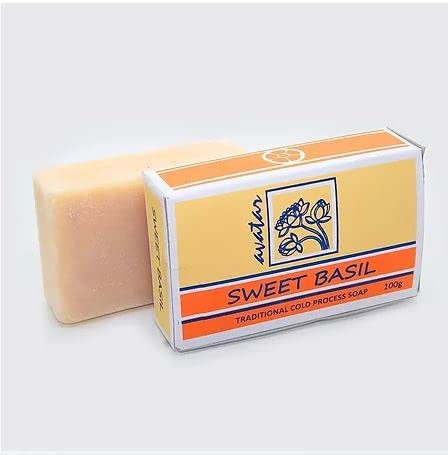 Avatar New School Handmade Traditional Cold Process Soap - Sweet Basil Scented 100g Bar for Bath, Shower & Gift Giving | Natural Skin Care & Aromatherapy