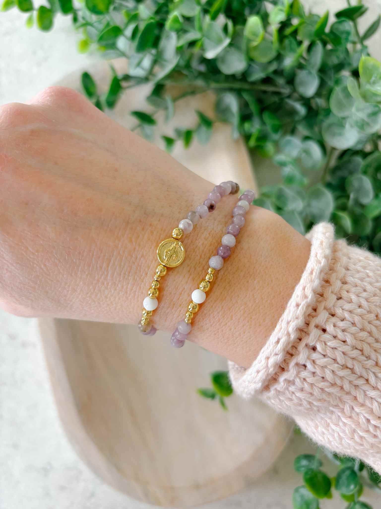 Elegant Lilac Wrap Rosary Bracelet for Women - Stylish Catholic Prayer Jewelry for Daily Wear & Special Occasions