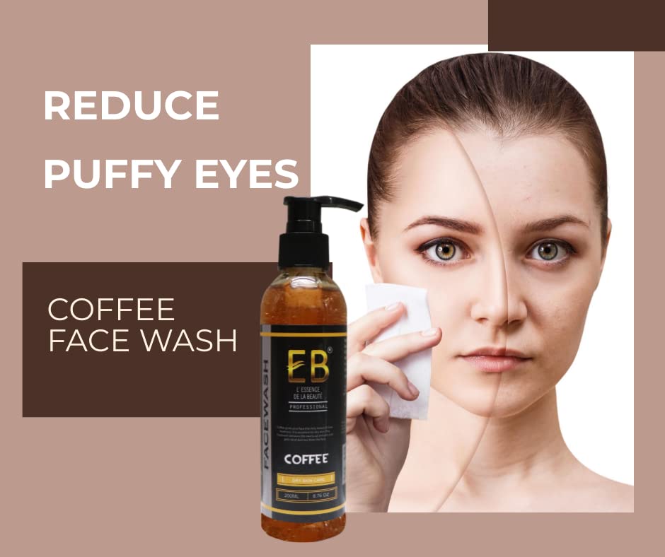 EB Coffee Facial Kit - 5 Step Skincare Set with Coffee Face Wash, Massage Cream, Face Pack, Scrub & Hydra Gel (200g Each) for Glowing Skin - Perfect for Spa Day, At-Home Facial & Self-Care Routine