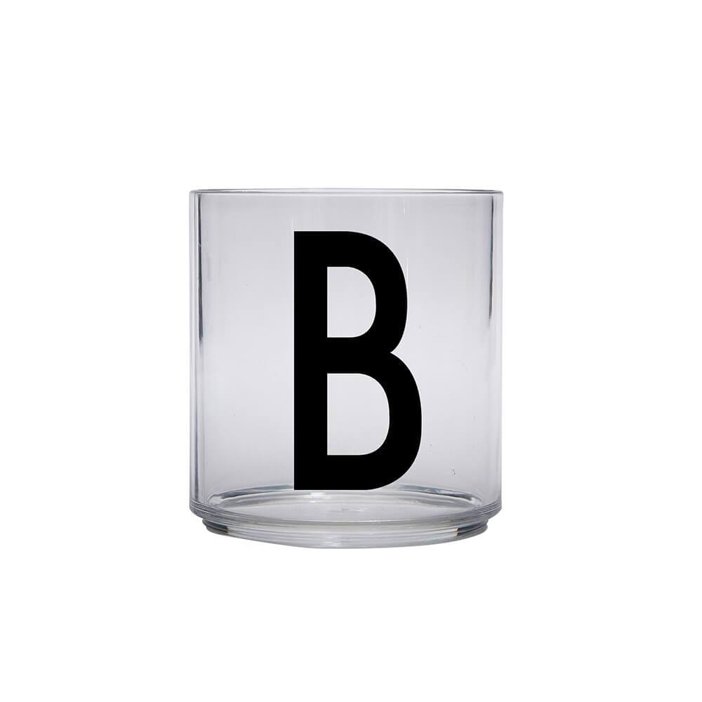 DESIGN LETTERS Kids Personal Drinking Glass - Drop Safe, BPA-Free, Letter Q - Perfect for School Lunch, Home, and Travel Use