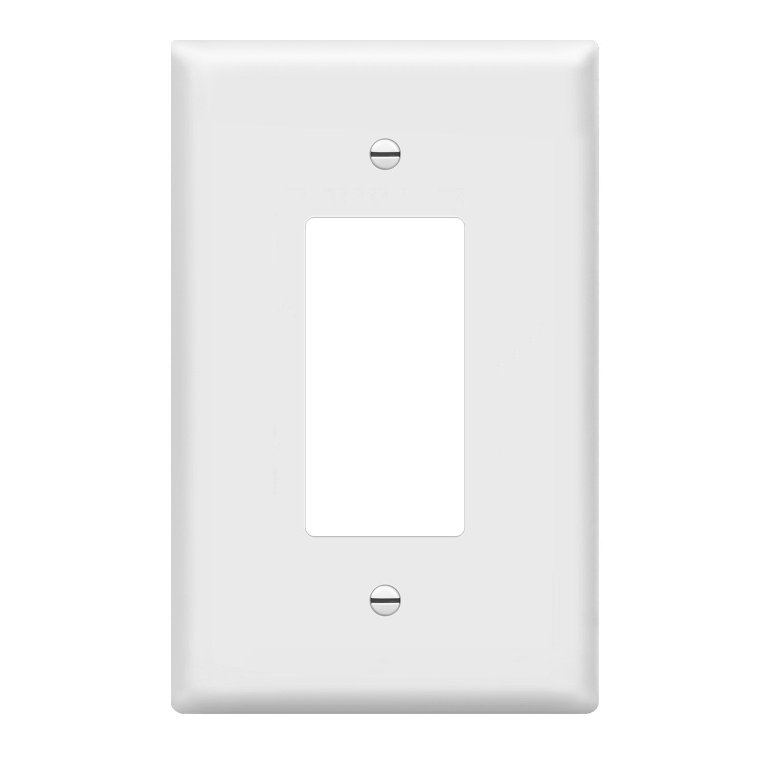1 Gang Oversized Decorator Rocker Wall Plate - White | Standard Size Light Switch Cover | Ideal for Home, Office & Commercial Decor