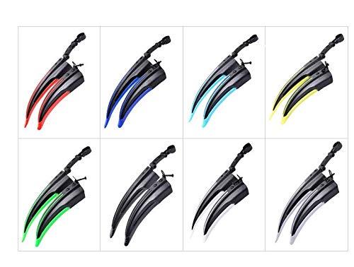 Adjustable Mountain Bike Mud Guards Set - Front & Rear Fenders for Road & Off-Road Cycling - Durable Splash Protection (Blue) - Perfect for Rainy Commutes & Trail Adventures