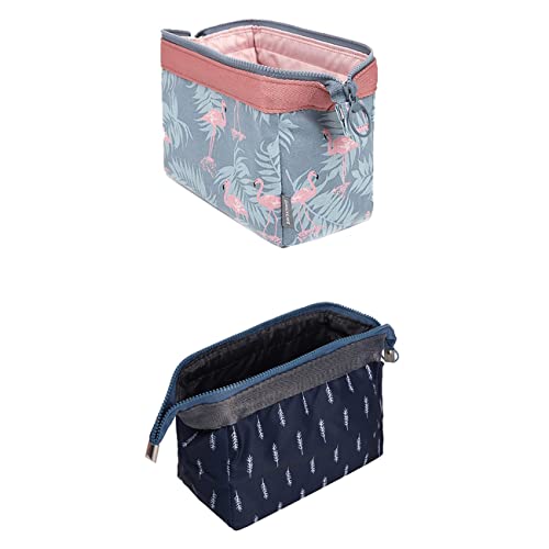 Jarvis 2-Pack Lightweight Nylon Waterproof Wrinkle-Resistant Travel Toiletry Bags for Women - Perfect Cosmetic Organizer & Makeup Pouch for Vacation, Gym, and Everyday Use
