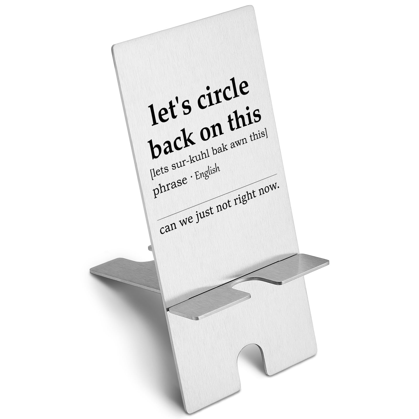 Funny Metal Phone Stand for Desk - Unique Gift for Women, Men, Boss, Coworkers & Friends - Cute Office Desk Accessory for iPhone & Android - Perfect for Home Office, Work Meetings & Video Calls