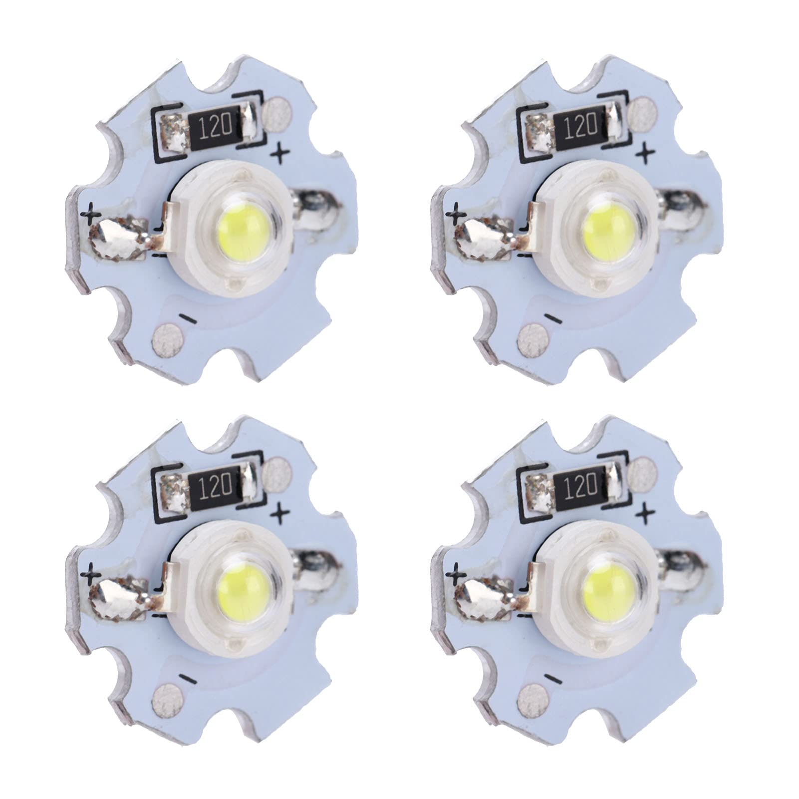 ViaGasaFamido 25Pcs 0.5W 5V High Power LED Chip with Aluminum Plate - 10000K Cold White Light for Bulb, Corn Light, Stage Lighting - Perfect for Home, Commercial and DIY Lighting Projects