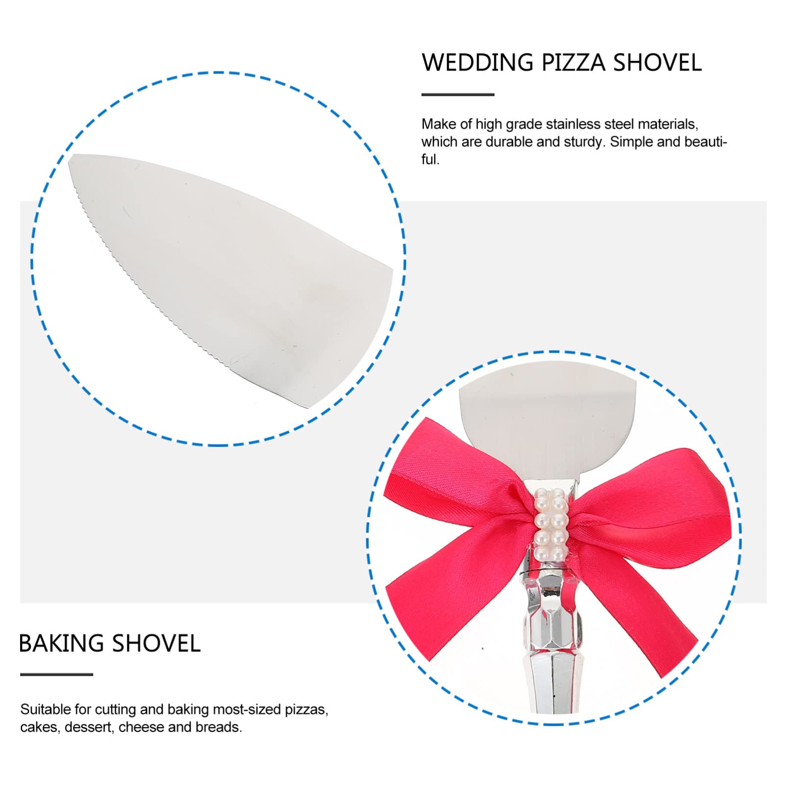 HEMOTON Stainless Steel Cake Spatula Set - Multi-Purpose Kitchen Tool for Cake, Lasagna, Pizza & Pie Cutting - Portable Wedding & Party Serving Utensil