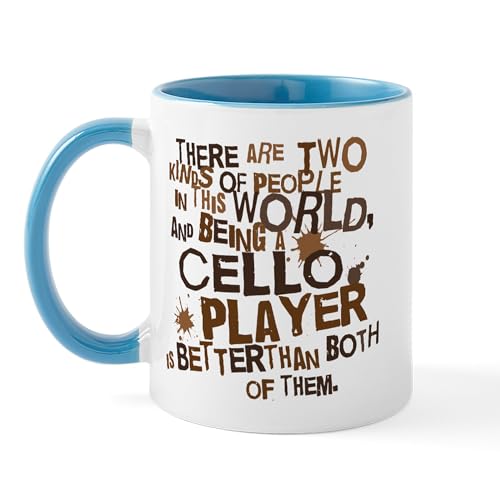 White/Blue Inside - Cello Player Mug