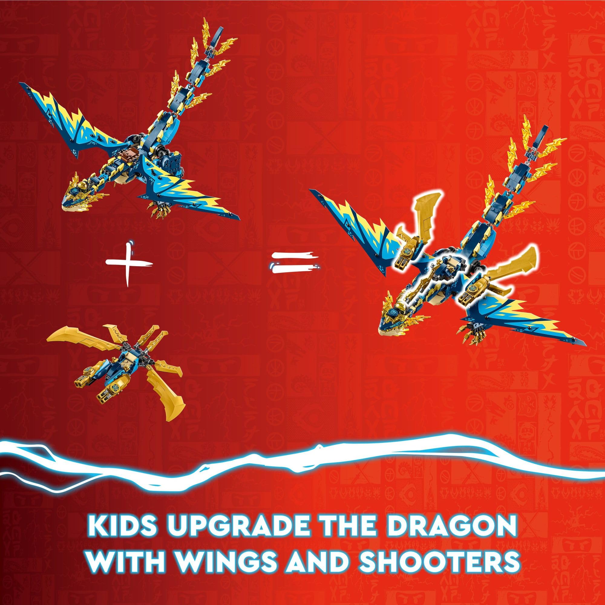 LEGO NINJAGO Elemental Dragon vs. The Empress Mech 71796 Building Kit - Dragon & Mech Toy Set with 6 Minifigures for Kids Ages 9+ | Ninja Warriors Battle Playset for Creative Play & Collectors