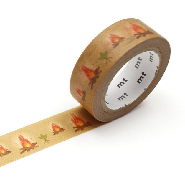 Bonfire MT Washi Tape - Decorative Japanese Paper Tape for Scrapbooking, Journaling, Gift Wrapping & DIY Crafts - Perfect for Bullet Journals, Planners, and Home Decor
