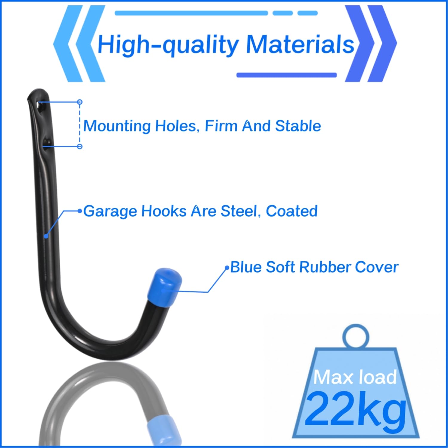 Heavy Duty Garage Storage Hooks 12 Pack - 3.5 Inch Wall Mounted Utility Hangers for Organizing Tools, Bikes & Sports Equipment - Perfect for Garage, Shed & Workshop Organization