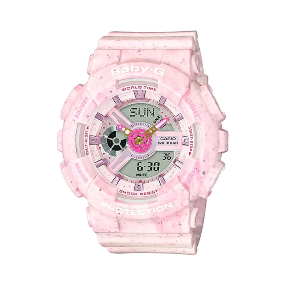 CASIO BABY-G BA-110PI-4ADR Women's Digital Sport Watch with Shock Resistance & LED Light - Perfect for Running, Swimming, and Outdoor Activities