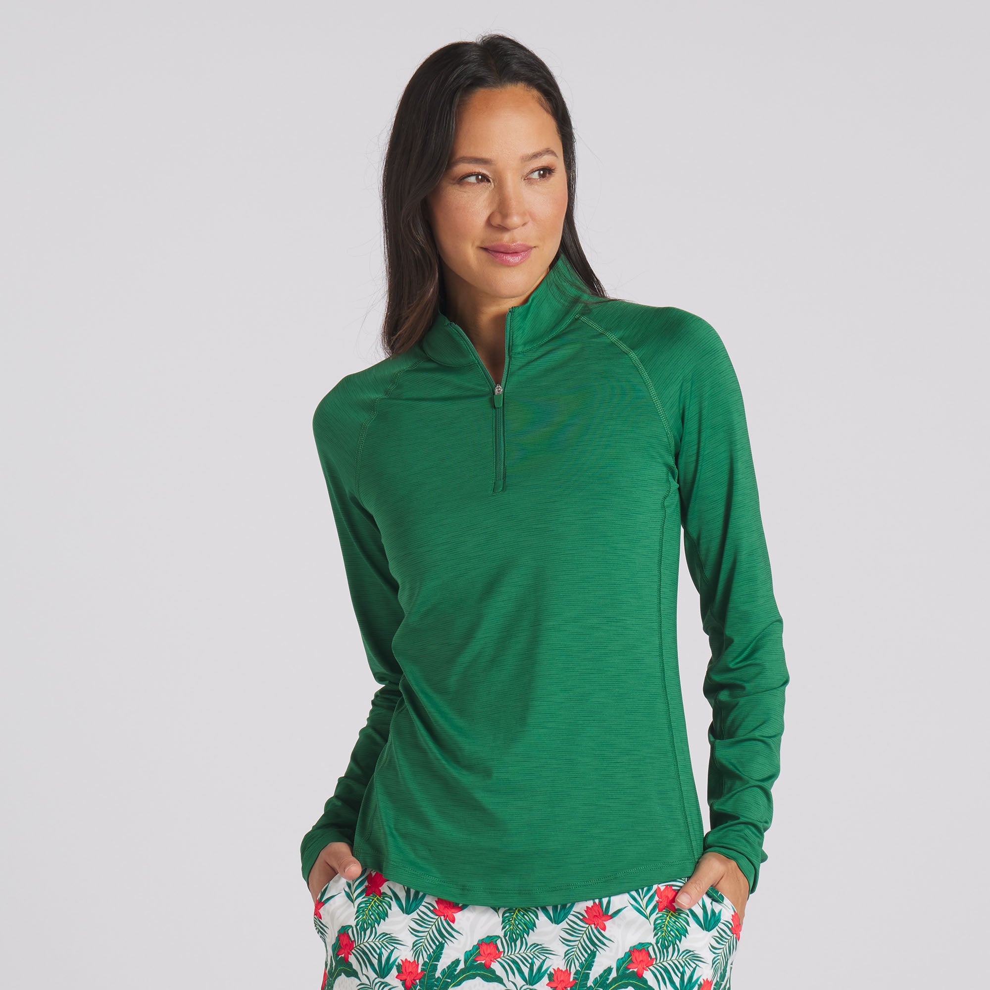 Women's YouV Solid Golf 1/4 Zip Pullover - Lightweight Performance Shirt for Golfing & Outdoor Activities - Perfect for Spring & Fall Weather
