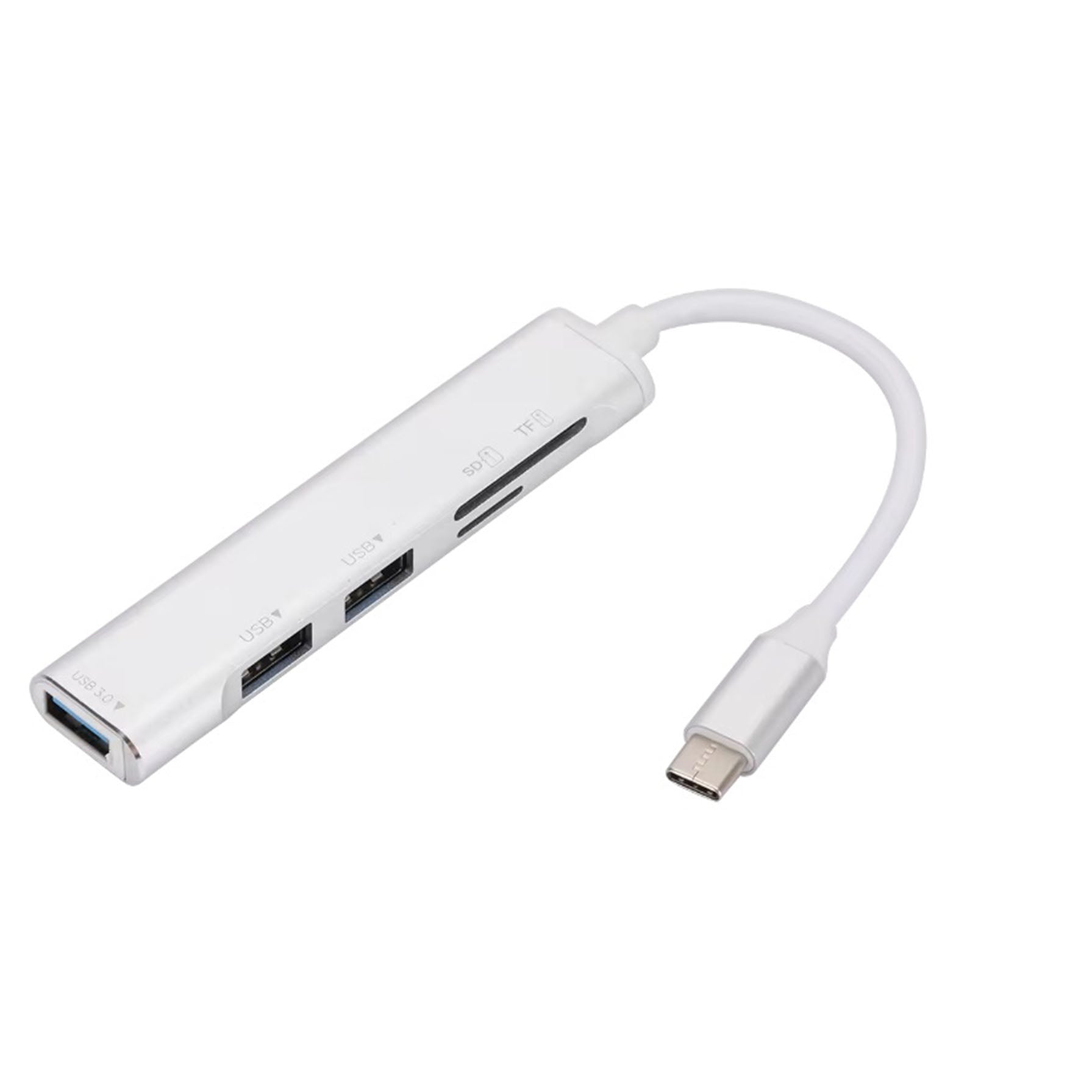 USB C to SD Card Reader Adapter with Micro SD and 3 USB Ports - Fast Data Transfer for Laptops, Phones, and Cameras - Perfect for Travel, Photography, and Office Work