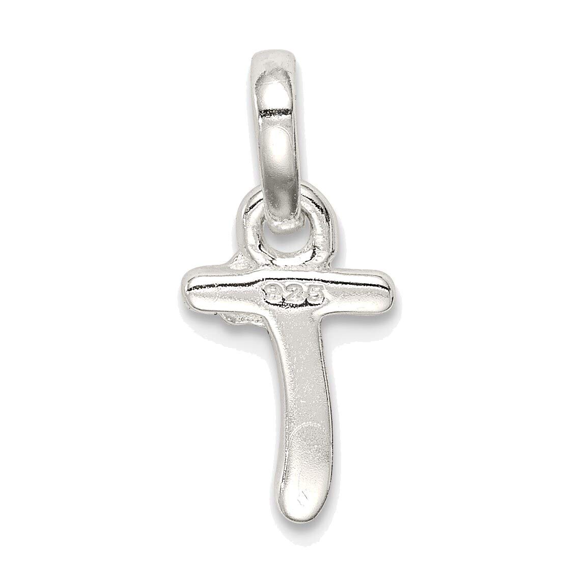 Bonyak Sterling Silver Letter T Pendant with Enamel - Elegant Initial Necklace for Women - Perfect for Gifts, Birthdays & Everyday Wear