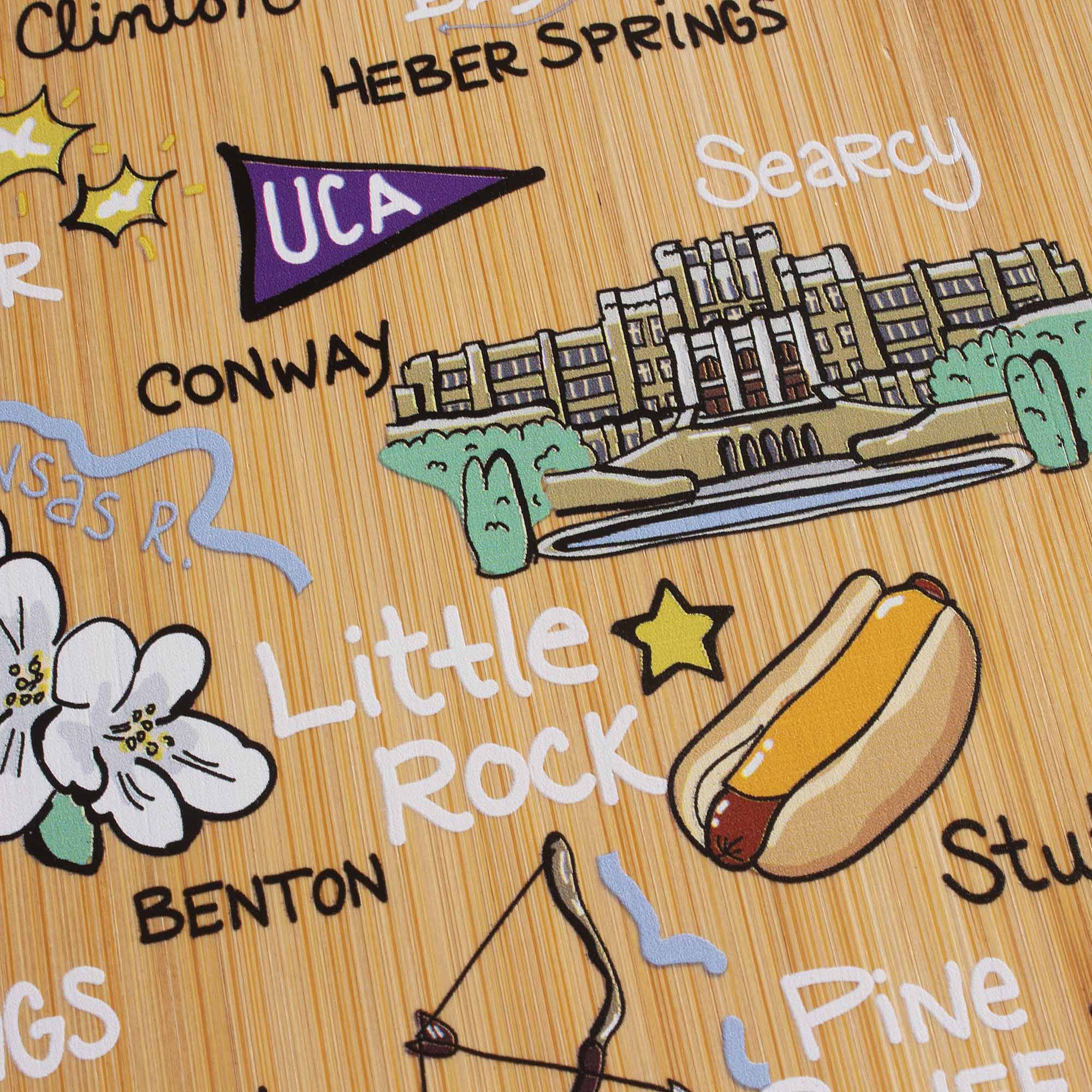 Fish Kiss™ Handcrafted Arkansas Wood Cutting Board with Unique Artwork - Perfect for Kitchen Prep, Charcuterie Boards & Home Decor