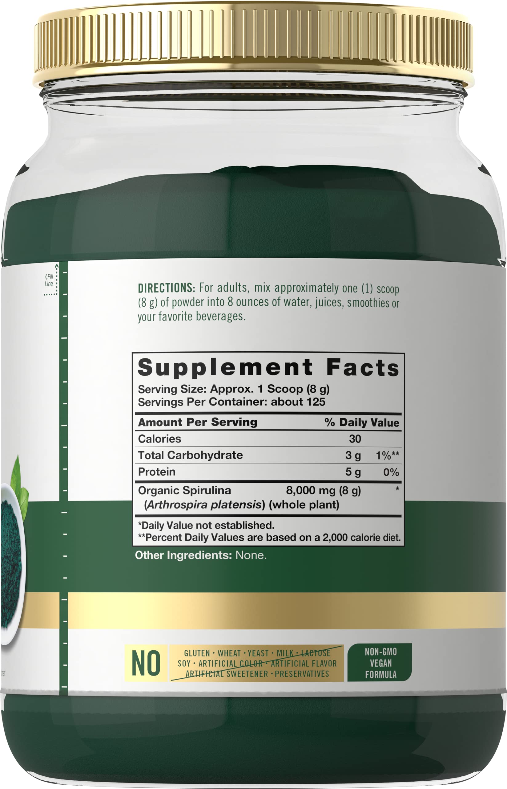 Organic Spirulina Powder 2.2 lbs (1000g) - Premium Blue Green Algae Superfood | 8g per Serving | Vegan, Non-GMO, Gluten Free Dietary Supplement | Boost Energy, Detox & Immune Support - Perfect for Smoothies, Juices & Healthy Recipes