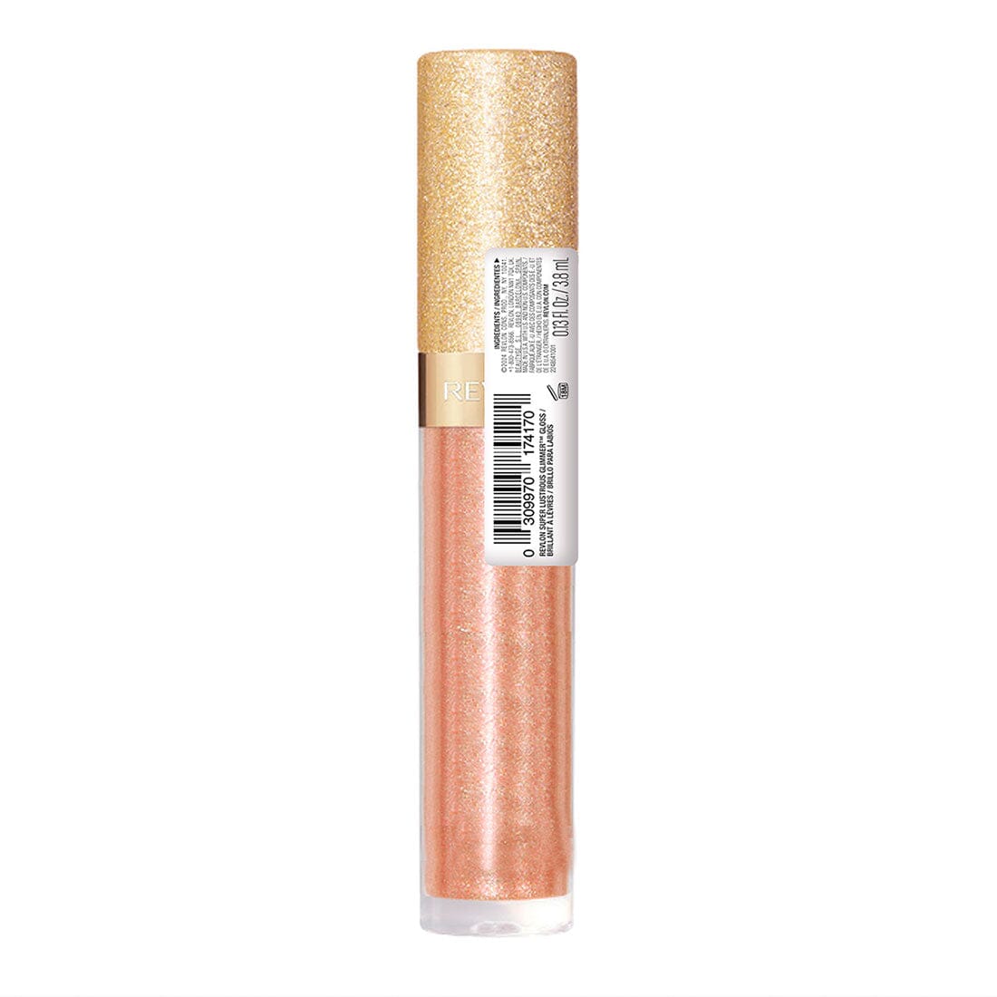 Revlon Super Lustrous Glimmer Gloss - Happy Hour Shade (3.8ml) - High Shine Lip Gloss for Everyday Wear & Special Occasions
