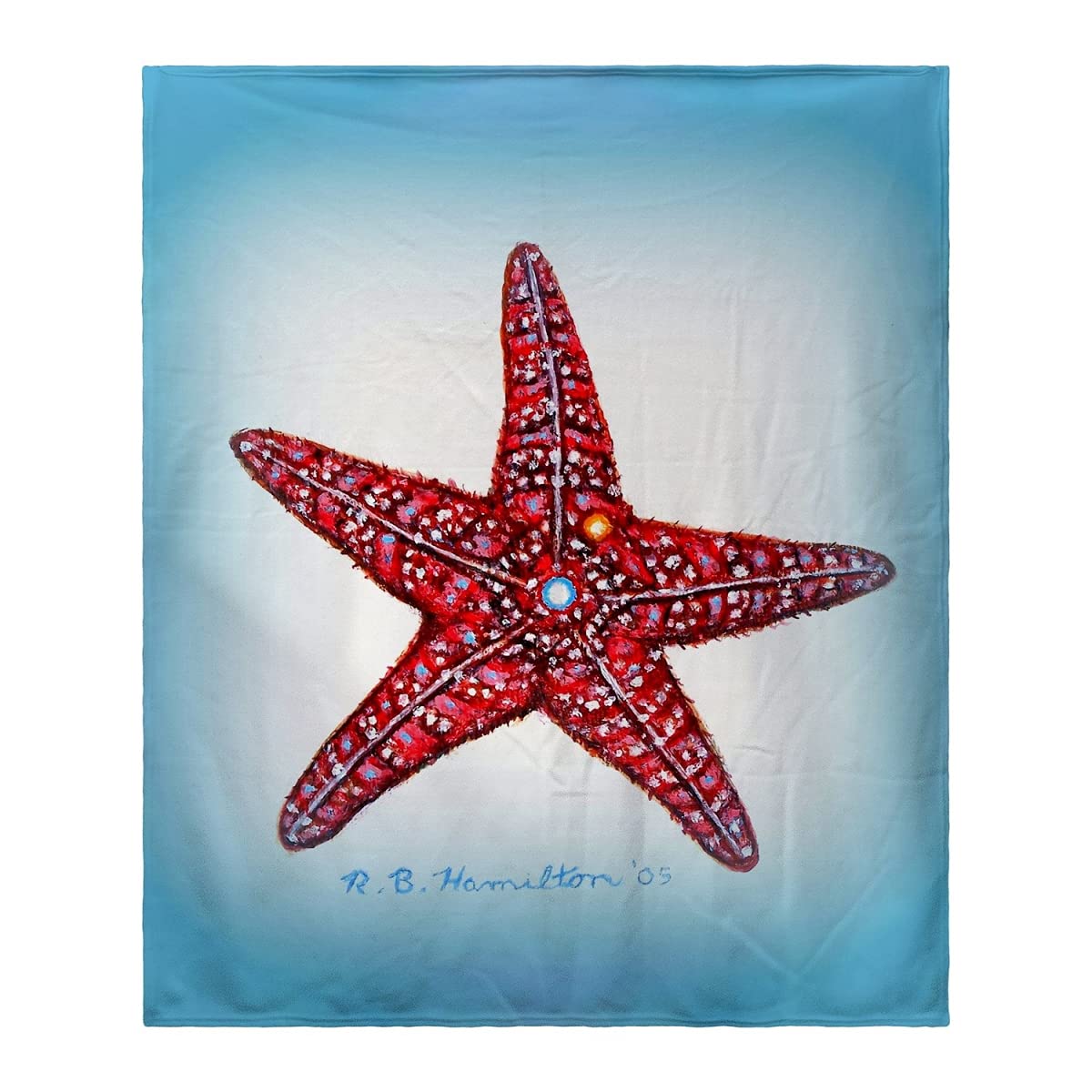 Betsy Drake Dick's Starfish Throw Blanket - Soft Cozy Coral Starfish Design for Couch, Bed, and Beach - Perfect for Home Decor, Gifts, and Outdoor Picnics