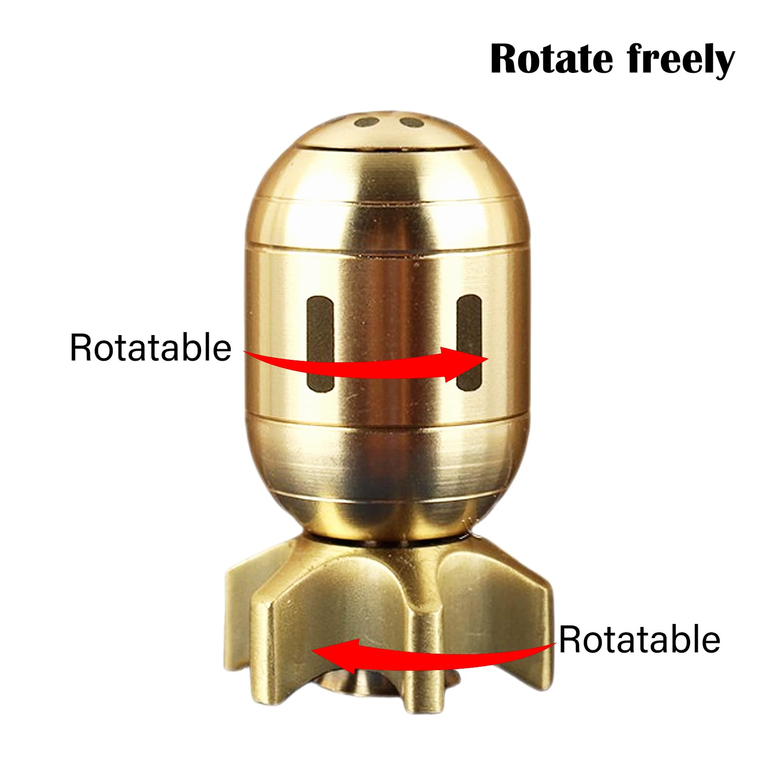 2025 New Brass Atomic Bomb Spinning Top - Metal Fidget Spinner Toy for Adults & Kids, Stress Relief Desk Toy with Removable Assembly, Executive Office Gadget | Perfect for Anxiety Relief, Focus Aid, and Fun Desk Decor