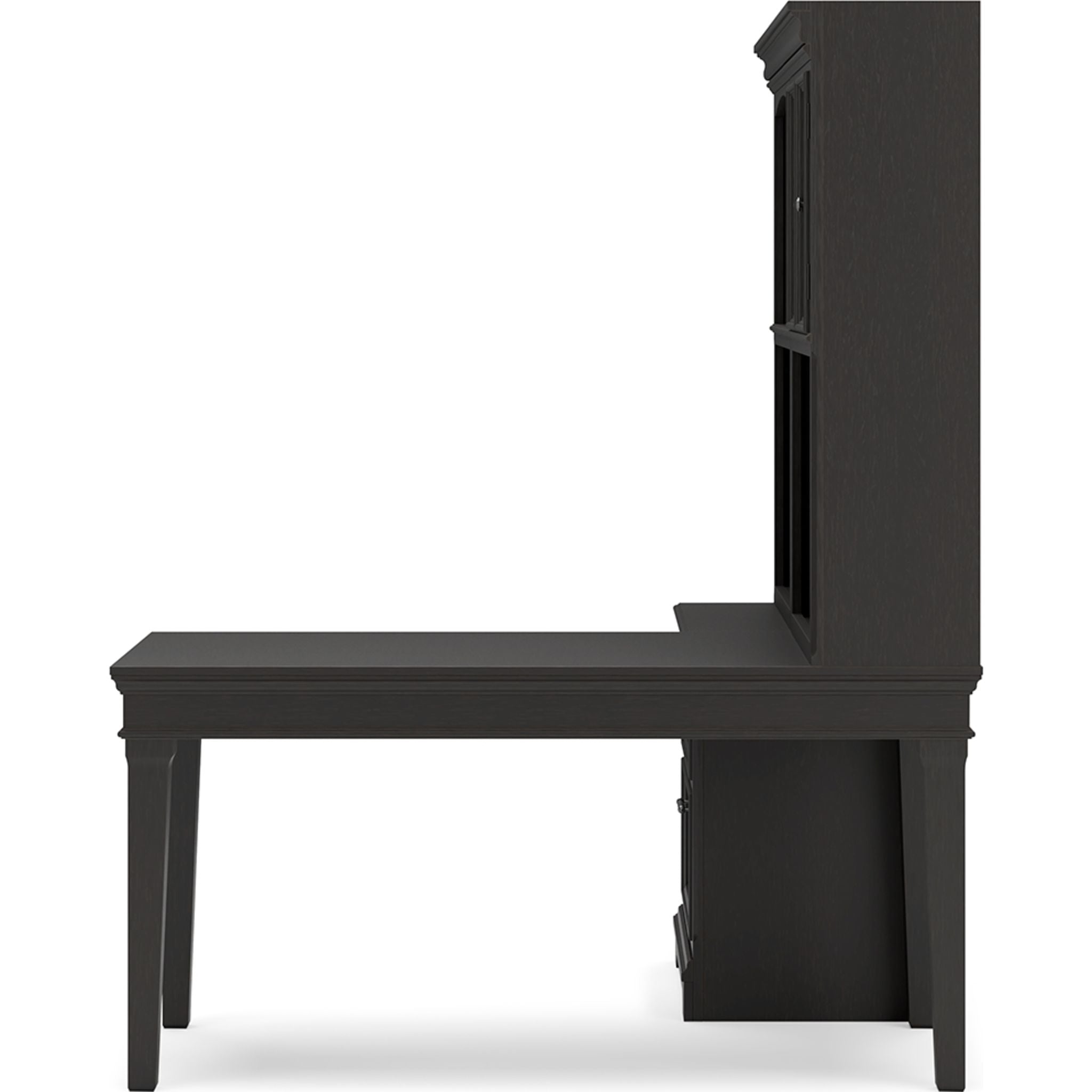 Beckincreek Black Office Desk - Modern Writing Desk for Home & Office Workspace, Study, and Remote Work