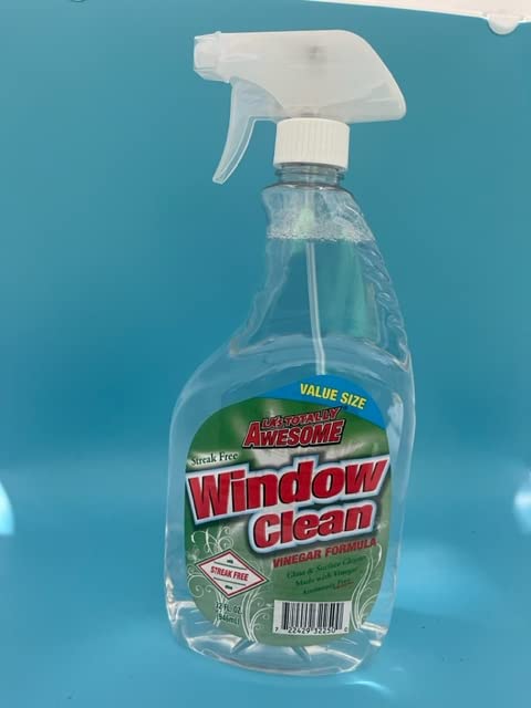 La's Totally Awesome Vinegar Window Cleaner - 32 oz Bottle | Streak-Free Glass & Mirror Cleaner for Homes, Cars & Offices