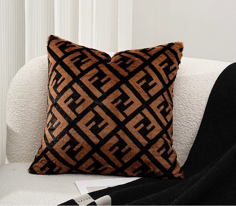 Modern Abstract Brown Decorative Pillow Covers for Couch & Sofa - Large Throw Pillow Cases for Living Room Decor - Perfect for Home, Office & Lounge Styling