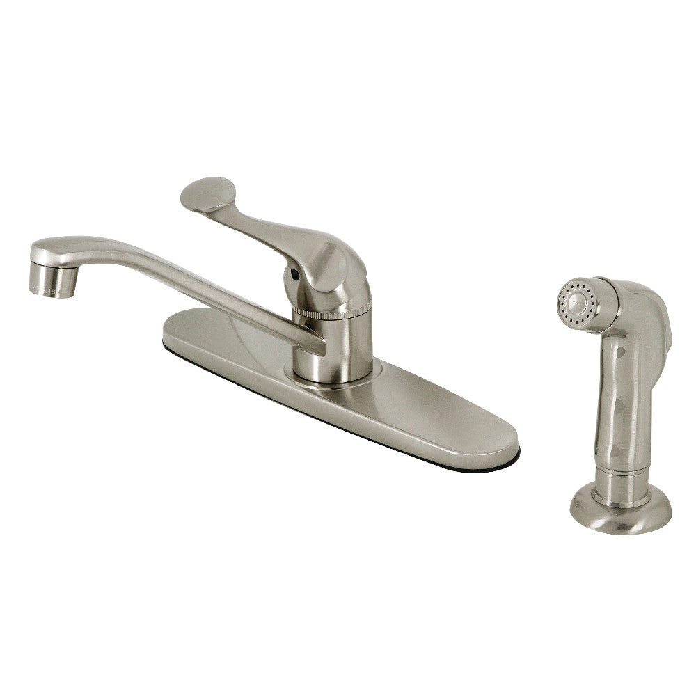 Kingston Brass KB572SNSP 8 Inch Centerset Kitchen Faucet - Stainless Steel Finish, High Arc Spout, Single Handle for Modern Kitchens | Perfect for Washing Dishes, Filling Pots & Daily Kitchen Tasks