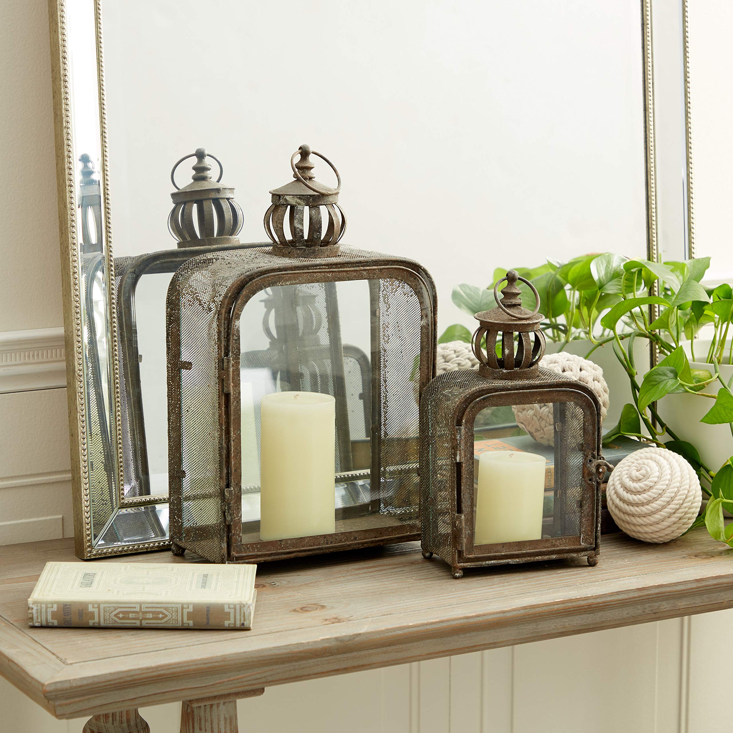 Deco 79 Metal Candle Lantern Set of 2 - 17
