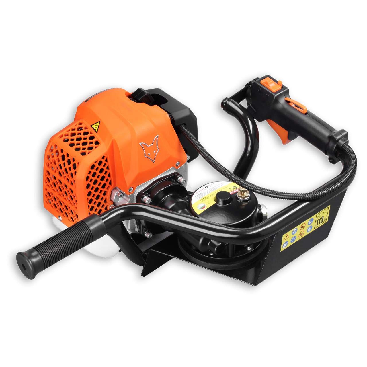 Fuxtec FX-EB162 3.5HP Gas Powered Earth Auger with 3 Drill Bits (100mm/150mm/200mm) & Oil Control Window - Professional Post Hole Digger for Fencing, Gardening, and Landscaping Projects