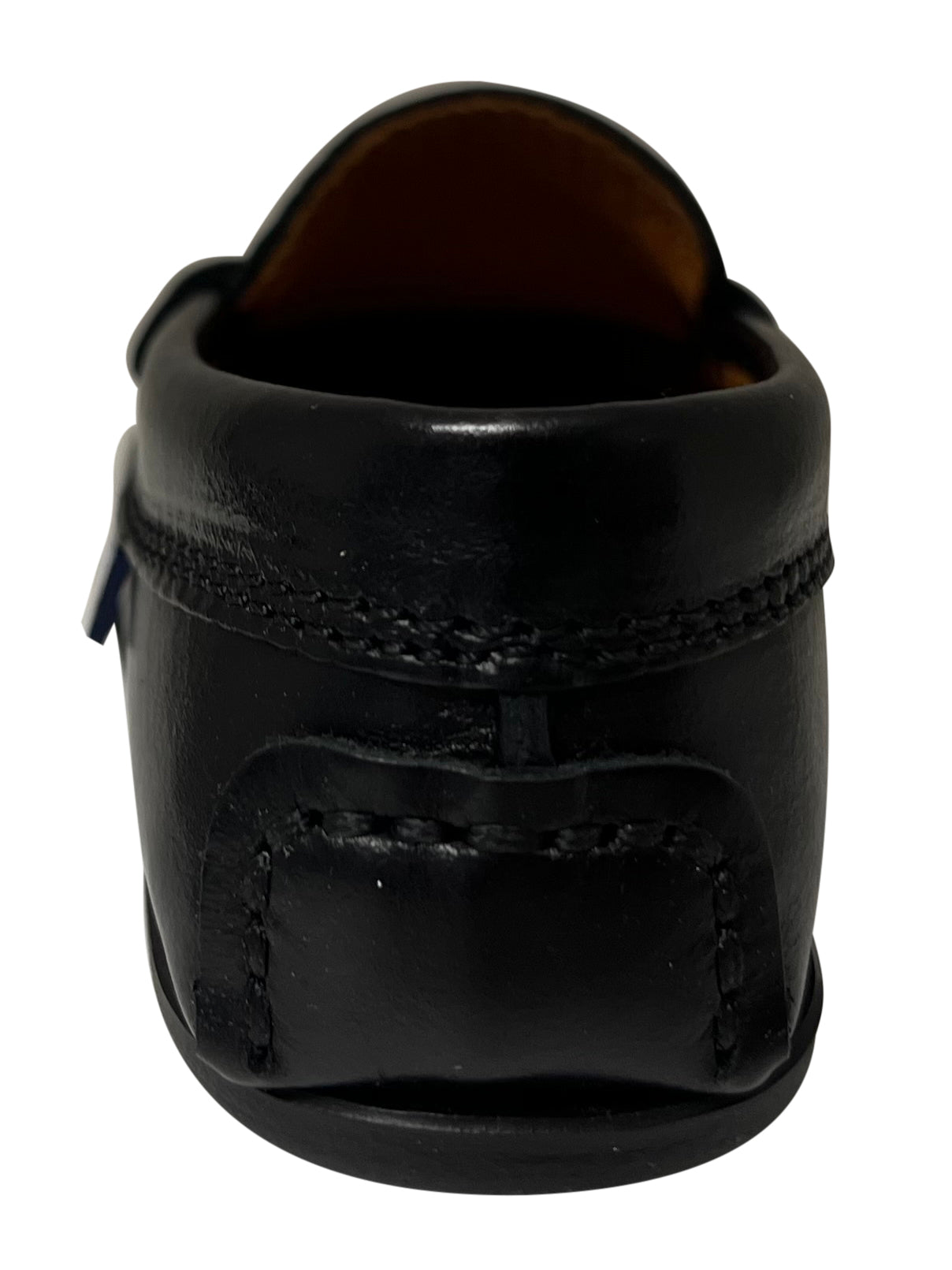 Boys & Girls Smooth Leather Penny Loafers - Classic Black Moccasin Shoes for Kids | Comfortable Slip-On School Shoes & Casual Wear