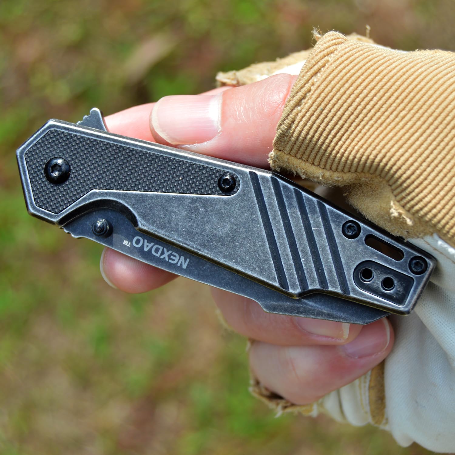Premium Folding Pocket Knife - 8Cr14MoV Stainless Steel Blade, G10 & Steel Handle, 2-Position Clip - Perfect for Camping, Hiking, Survival & Everyday Carry (EDC)