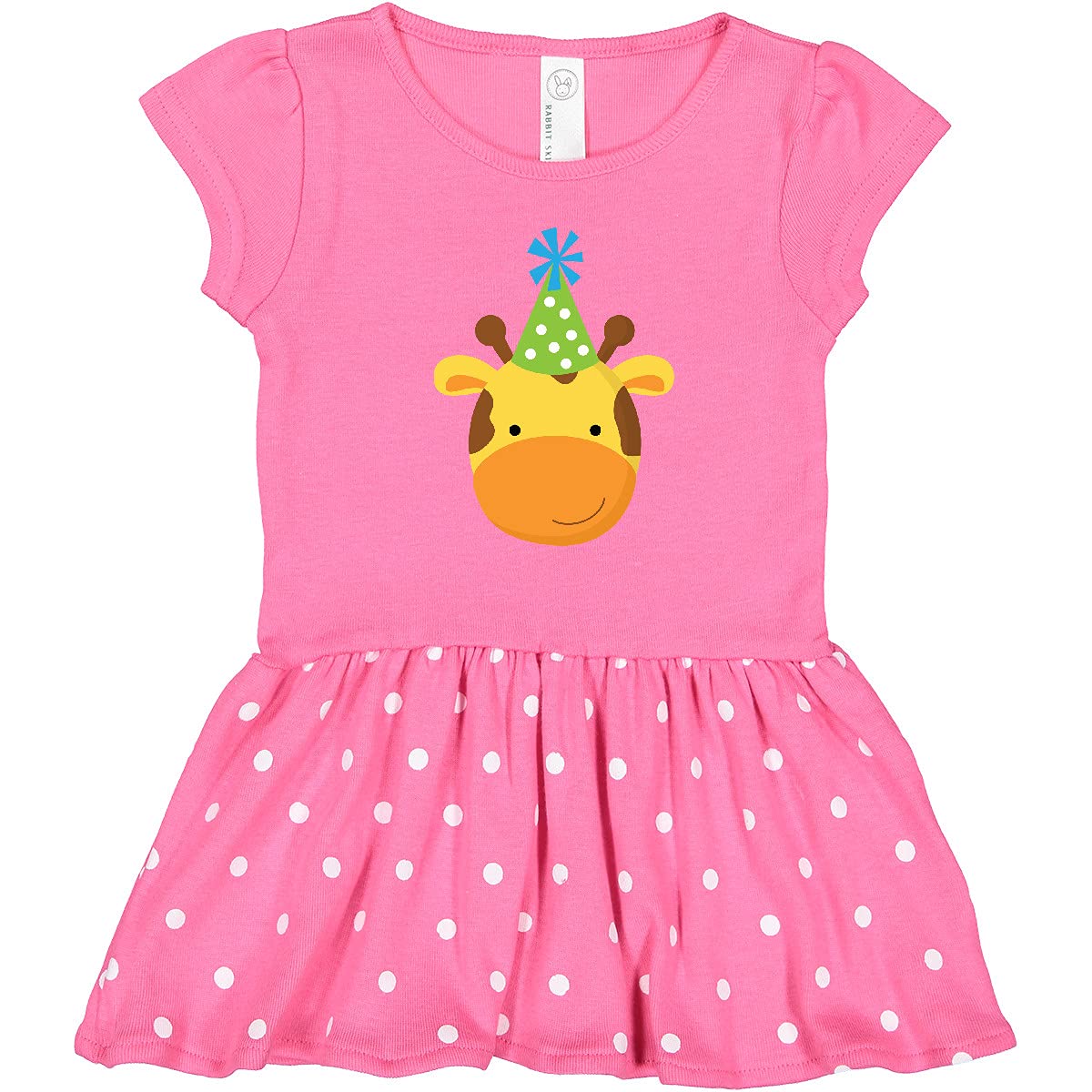 Inktastic Giraffe Jungle Birthday Toddler Dress - Cute Animal Print Outfit for Girls' Birthday Party & Special Occasions