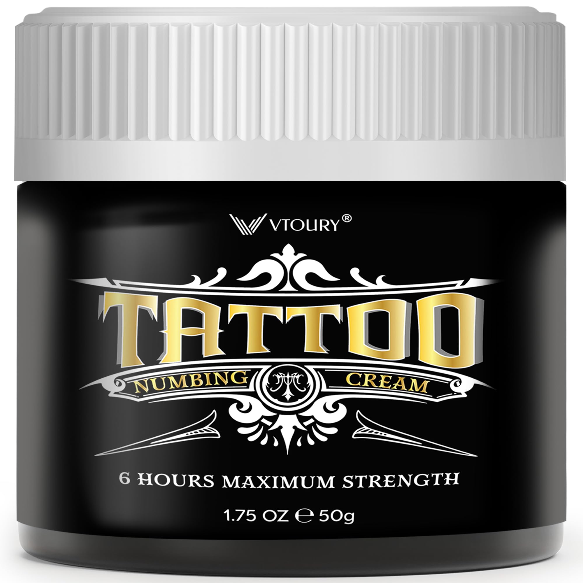 Maximum Strength Tattoo Numbing Cream (50g) - 6 Hours Pain Relief for Tattoos & Waxing - Best Numbing Cream for Brazilian Wax & Body Art - Professional Pain Management Solution for Tattoo Sessions, Waxing Treatments & Cosmetic Procedures