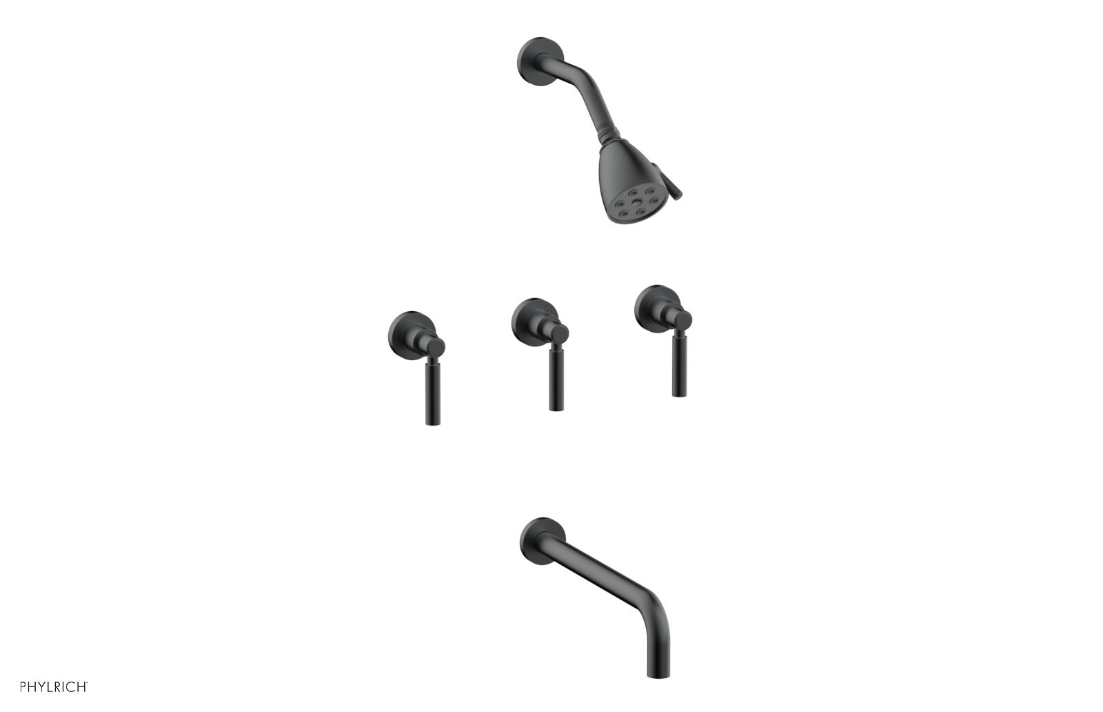 Premium 3-Handle Tub and Shower Faucet Set with 12