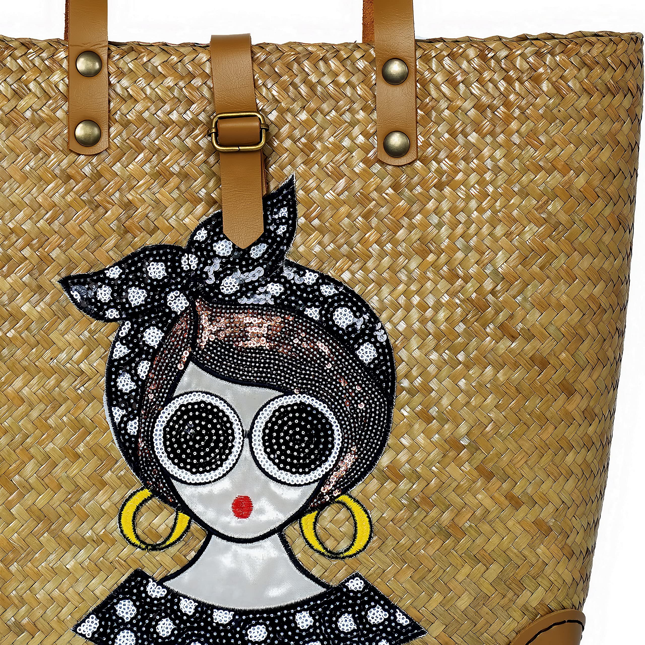 Wabi Sabi Handmade Straw Bag – Women's Boho Shoulder Crossbody Beach Purse | Natural Handwoven Tote for Summer Vacation, Picnic, Daily Use | Perfect for Beach Outings, Farmers Market & Brunch Dates