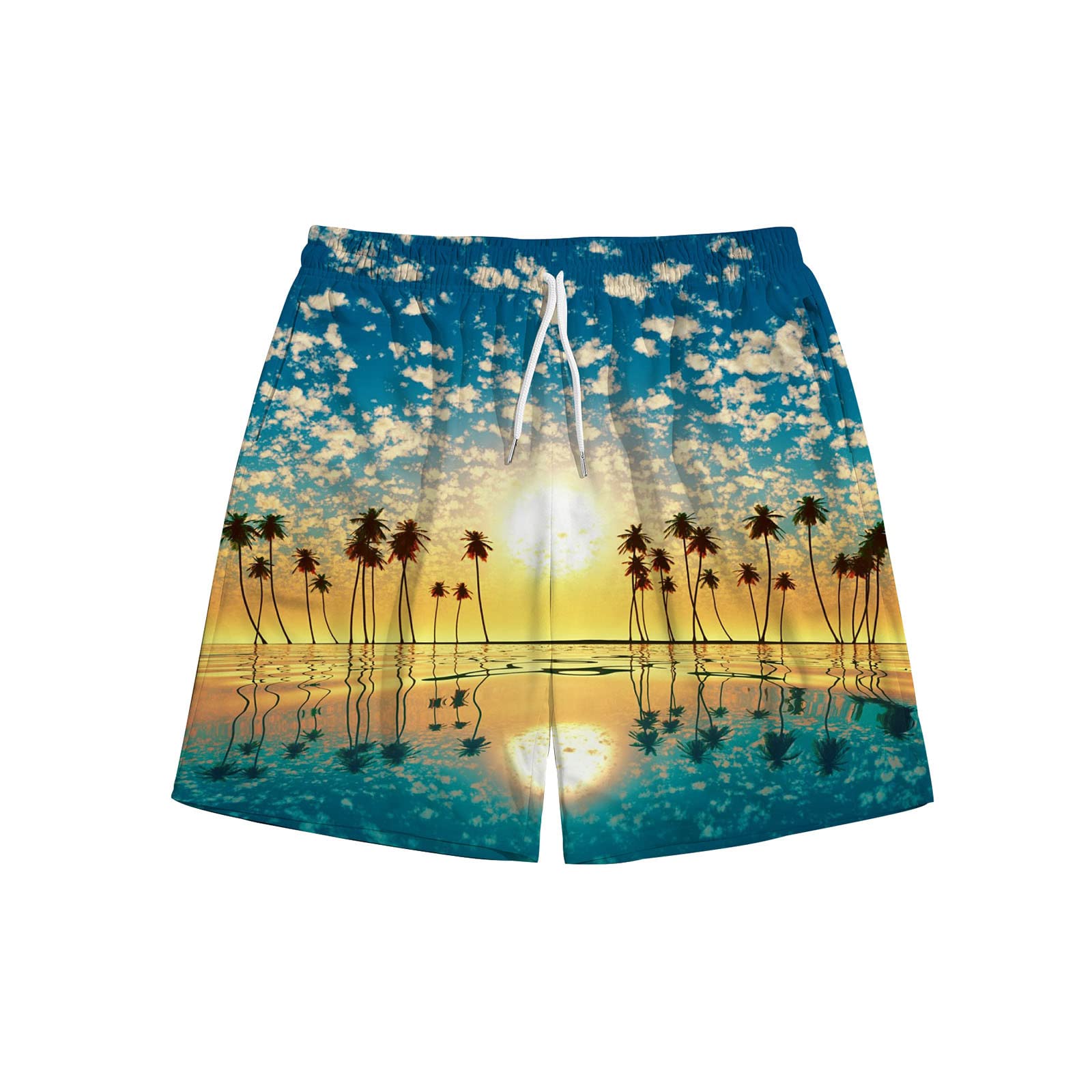Vifucz Women's Summer & Fall Athletic Shorts - Breathable Mesh Gym Workout Shorts, Fashion Graphic Print Beach Holiday Casual Short Pants for Running, Yoga, Travel & Outdoor Activities