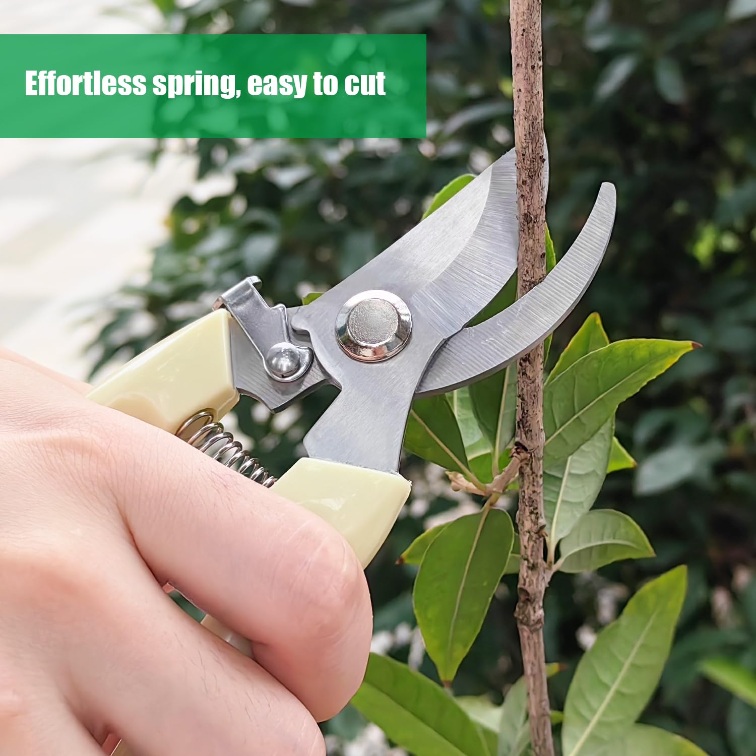 2-Pack Garden Flower Scissors - Lightweight Hand Pruners for Smooth & Clean Cuts | Premium Plant Shears & Powerful Trimmer for Flowers, Branches & Leaves | Perfect for Gardening, Landscaping & Floral Arrangements