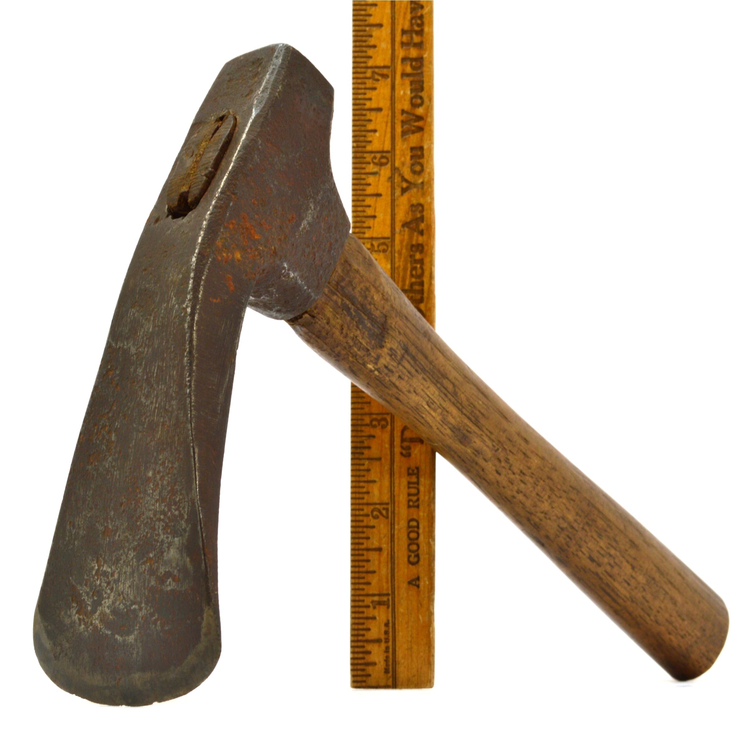 Vintage Carpenter's Adze - Half Head Hand & Elbow Adz Tool for Woodworking, Coopers & Timber Shaping - Rich Patina Antique Finish - Perfect for DIY Projects, Wood Carving & Traditional Craftsmanship